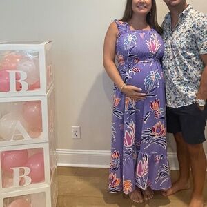 Purple Smocked Flower Dress